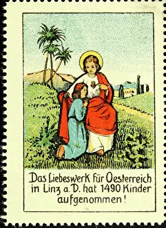 Children Prints: Sealing stamp Liebeswerk für -sterreich
