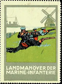Soldiers Prints: Sealing stamp Maneuvers of marine infantry