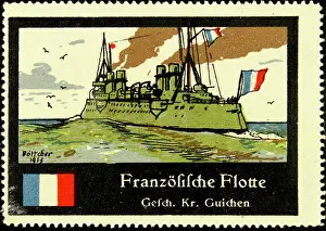 Ships Prints: Sealing stamp Protected cruiser Guichen