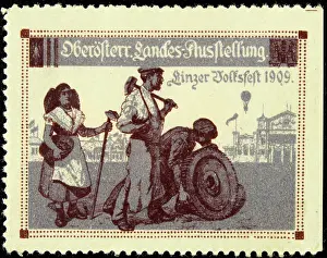 Exhibitions Prints: Sealing stamp Upper Austrian exhibition 1909