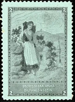 Clubs Prints: Sealing stamp Upper Austrian People's Education Association
