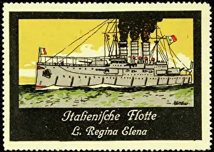 Ships Prints: Sealing stamp Warship Regina Elena