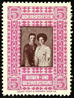 Portraits Prints: Sealing stamp Welfare Association 1916