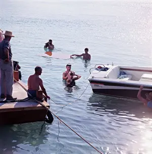 Sean Connery and Claudine Auger Filming Thunderball