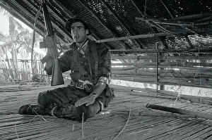 Special Forces Prints: Sean Flynn Sitting with Rifle