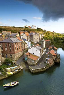 The seaside village and estuary of Staithes in Yorkshire