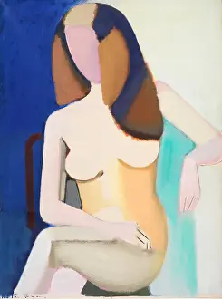 Breasts Prints: Seated Female Nude