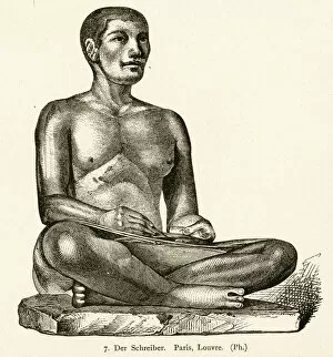 Images Dated 18th August 2017: The Seated Scribe (Egyptian sculpture)