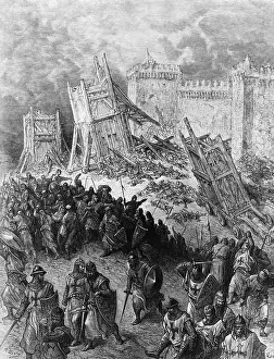 Second Assault of Jerusalem: The Crusaders Repulsed by Gustave Dore