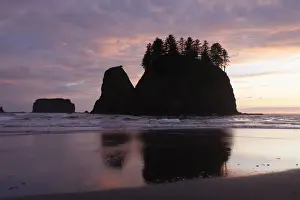 Sunsets Prints: Second Beach at La Push, Olympic Coast, Washington, USA