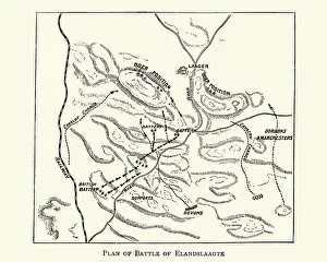 Images Dated 21st June 2016: Second Boer War - Plan of the Battle of Elandslaagte