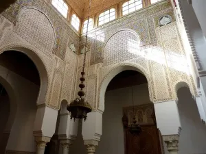 Meknes Prints: Second courtyard, Moulay Ismail mausoleum, Meknes