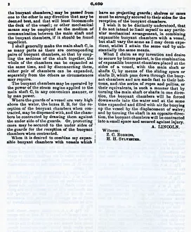 Witness Prints: Second Page Of Lincoln'S Patent Document