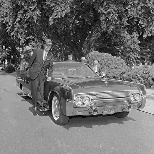 Driveway Prints: Secret Service Agent Standing Next to Car
