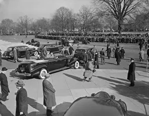 Secret Service Men Guarding President Roosevelt in Car