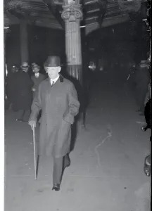 Stimson Prints: Secretary of State Henry L. Stimson Strolling with Cane