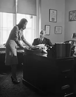 Secretary Prints: Secretary Takes Boss's Correspondence