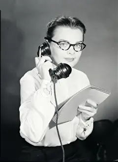 Photographers Model Prints: Secretary on Telephone