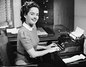 Secretary typing