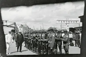 Secretary of War Reviewing Soldiers