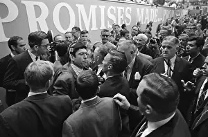 Newscaster Prints: Security Agents Crowding Around Dan Rather at the 1968 Democratic National Convention