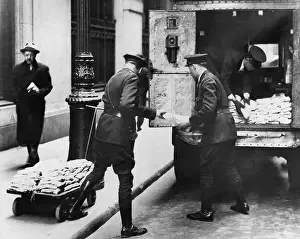 Security Guard Prints: Security Guards Unloading Gold Coins