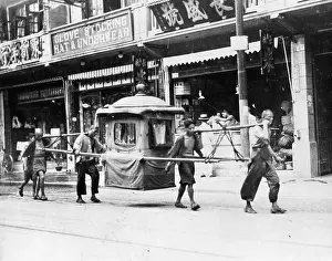 Lac0062 Prints: SEDAN CHAIR IN CHINA