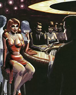 Lounge Collection: Seductive Woman at a Bar