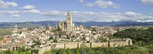 Images Dated 3rd May 2013: Segovia Cathedral and old town, Segovia, Castile and Leon, Spain