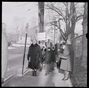 Grandmother Prints: Segregation Protesters Picketing Near School