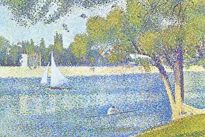 Parisian Prints: The Seine by the Island of Jatte in Spring