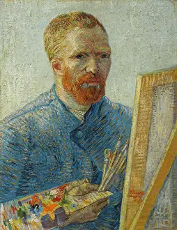 Prints of Self-portrait at the easel. Found in the Collection of Van Gogh Museum, Amsterdam. (Photo by Fine Art Images/Heritage Images/Getty Images) Echoes of Genius: Timeless Reproductions of a Master’s Vision: Self-Portrait At The Easel