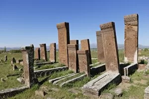 Images Dated 19th May 2014: Seljuk cemetery or Selcuklu Mezarligi, Ahlat, Bitlis Province, Eastern Anatolia Region, Anatolia