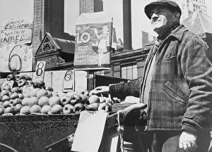Selling Prints: Seller Of Apples In New York