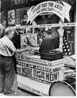 Advertising Sign Prints: Selling War Stamps in New York