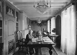 Selma Lagerlof Writing at Desk