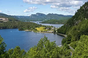 Images Dated 25th June 2012: Selura lake with camping site Egenes Camping Drift, Flekkefjord, Norway