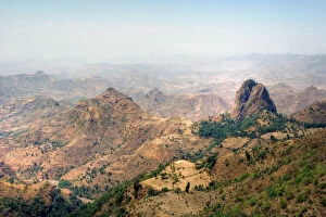 Images Dated 8th April 2012: Semi desert Semien Mountains hazy landscape