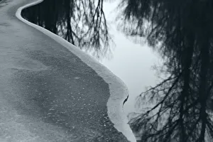 Frost Collection: Semi-frozen body of water