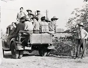 Seminole Indians Riding Service Truck