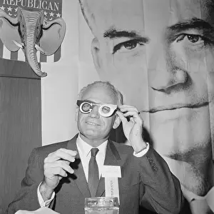 Goldwater Prints: Senater Goldwater Tries on Glasses