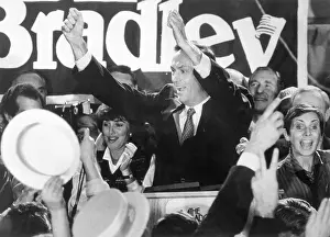 Senator Bill Bradley Celebrating Election Victory