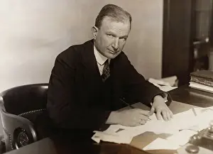 Senator Burton K. Wheeler Busy at Work