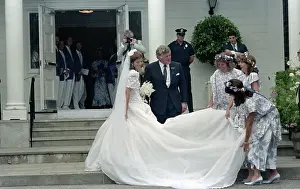 Centerville Prints: Senator Edward Kennedy with Caroline Kennedy Arriving for Her Wedding