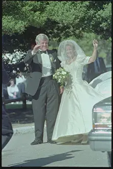 Centerville Prints: Senator Edward Kennedy and Daughter Tara Posing at Her Wedding