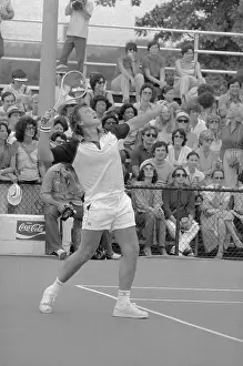Senator Edward Kennedy Playing Tennis