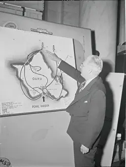 Senator Homer Ferguson Utilizing Chart During Hearings