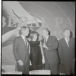 Senator Hubert Humphrey Talking With Mr. and Mrs. Robert F. Kennedy