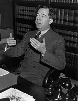 Senator Huey Long in His Office