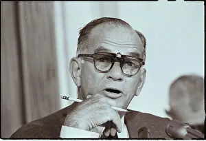 Senator J. William Fulbright Posing Questions